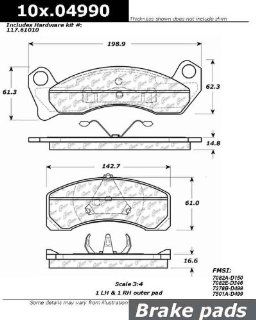 NEW CENTRIC 104.04990 Posi Quiet Semi Metallic Standard Brake Pad Automotive