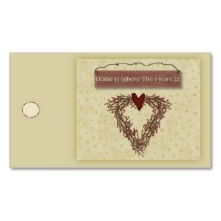 Home Is Where The Heart Is Hang Tag Business Cards