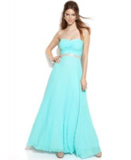 Xscape Strapless Ruched Cutout Gown   Dresses   Women