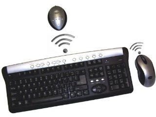 104KEYS USB Rf Multimedia Keyboard with Mouse Blk/silver Electronics