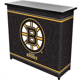 NHL Officially Licensed 2 Shelf Portable Bar with Case   Boston Bruins