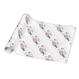 Bride and Groom Wrapping Paper