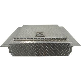 Aluminum Heavy-Duty In-Frame Truck Box — Diamond Plate, Locking T-Handle Style, 24in.L x 22in.W x 10in.H  In Frame Boxes