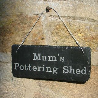 pottering shed sign for mum by winning works