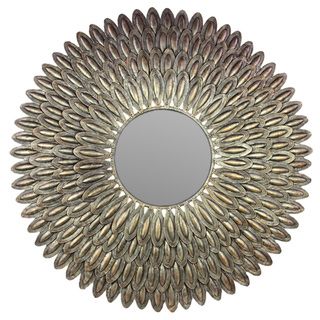 Urban Trends Collection Antique Gold Finish Metal Mirror Urban Trends Collection Mirrors
