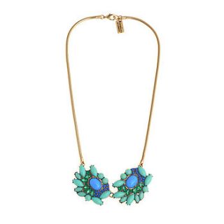 oceanic crystal statement necklace by anna lou of london