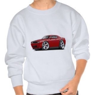 Challenger SRT8 Maroon Black Car Pull Over Sweatshirt