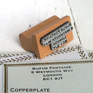 personalised rubber address stamp by english stamp