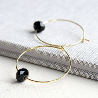 hoops elaborated with swarovski crystals in jet black by myhartbeading