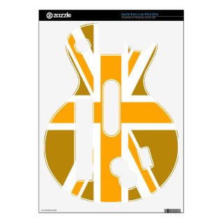 Goldenrod and Orange Union Jack Decals For Guitar Hero