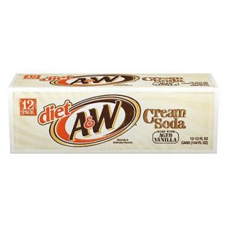 A&W Diet Vanilla Cream Soda 12 oz, 12 pk