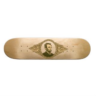 Vintage Honest Abe Lincoln President Portrait Skateboard Deck