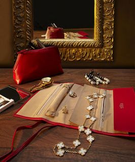 personalised leather jewellery roll by noble macmillan