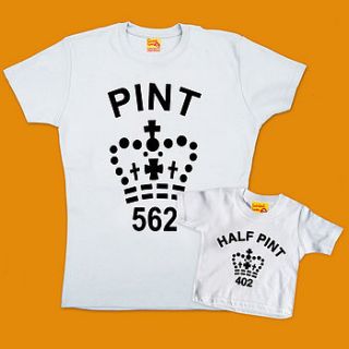pint and half pint mummy and baby set by twisted twee