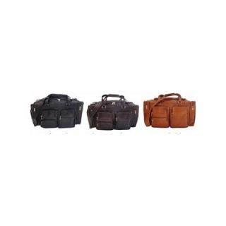 Piel Leather 20 Leather Carry On Duffel with Pockets