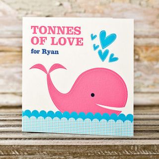 tonnes of love valentine card by rosie robins