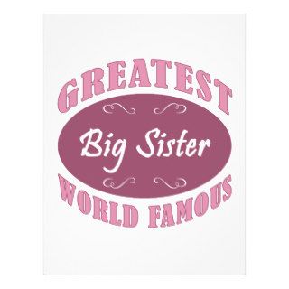 World Famous Big Sister Gifts Custom Flyer