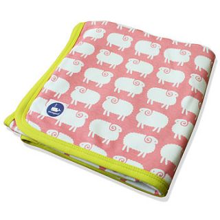 sheep baby blanket in organic cotton by mengsel