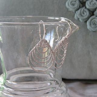sterling silver and crystal multi hoop earrings by hurley burley