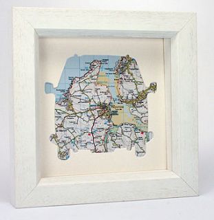 camper van personalised map artwork by thelittleboysroom