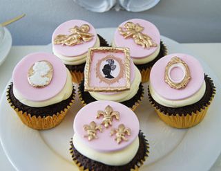 six baroque chocolate cupcakes by dolce dolce