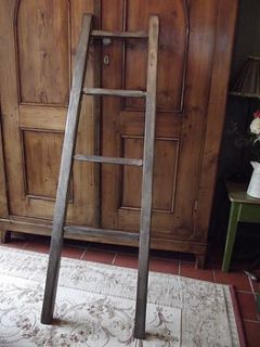 reclaimed wooden towel ladder by woods vintage home interiors
