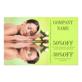Modern neon green beauty salon massage SPA Flyer