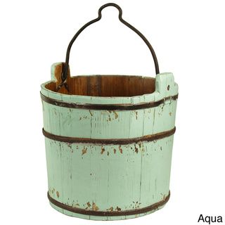 Antique Iron handle Water Bucket Baskets & Bowls
