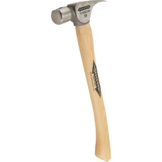 Stiletto Titanium Finish Hammer with Curved Hickory Handle — 10-Oz., Model# FH10-C  Framing Hammers
