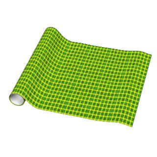 Green circles gift wrapping paper
