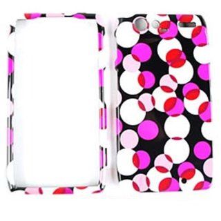 CELL PHONE CASE COVER FOR MOTOROLA DROID RAZR PINK POLKA DOTS ON BLACK Cell Phones & Accessories
