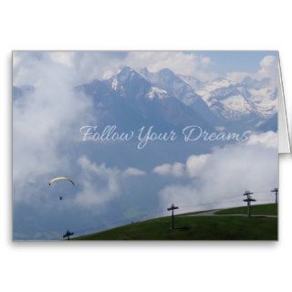 Follow Your Dreams custom greeting cards