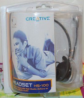 Creative Headset HS 100 with Flexible Boom Microphone use with any Sound Blaster Sound Card Software