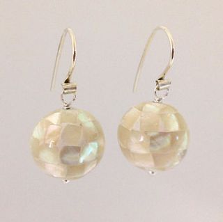 mother of pearl charm earrings by lorna henderson