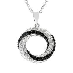 Tressa Sterling Silver CZ Twisted Circle Necklace Tressa Cubic Zirconia Necklaces