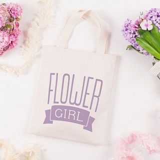 'flower girl' mini cotton bag by alphabet bags