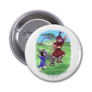 DAVID AND GOLIATH PINBACK BUTTONS