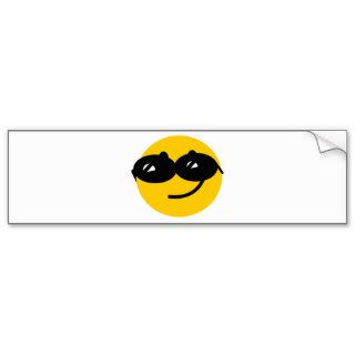 Flirty sunglasses smiley face bumper stickers