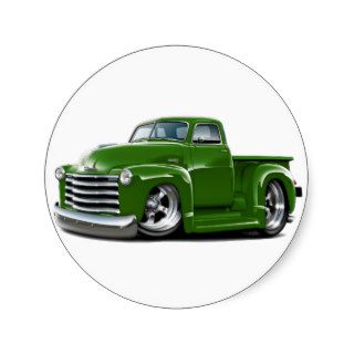 1950 52 Chevy Green Truck Stickers