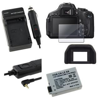 Glass Screen/ Remote/ Battery/ Charger/ Eyecup for Canon 600D/ T3i Eforcity Camera Batteries & Chargers
