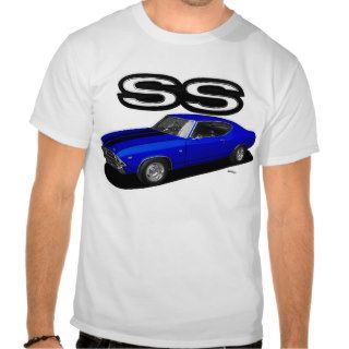 1969 Chevy Chevelle SS Blue & Black Tee Shirt