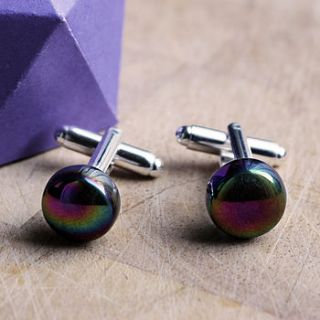 galaxies apart metallic glass cufflinks by newton and the apple