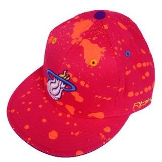 NBA REEBOK RBK MIAMI HEAT FLAT BILL FIT 7 5/8 HAT CAP  Sports Fan Baseball Caps  Sports & Outdoors