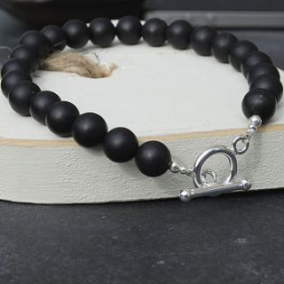 mens onyx bracelet by dirty cherub