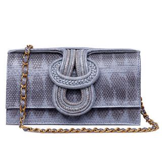 nell clutch snake leather by cheet london