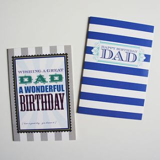 'dad' birthday greeting card by love faith and hope