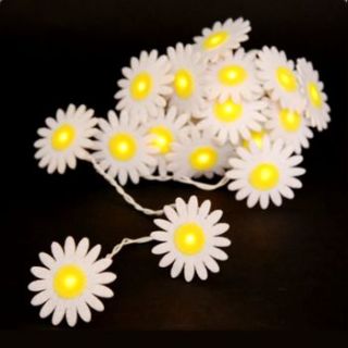 yellow and white daisy fairy lights by sleepyheads