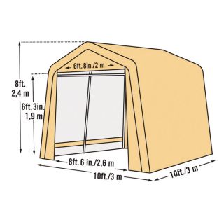 ShelterLogic Shed-in-a-Box — 10ft.L x 10ft.W x 8ft.H, Model# 70733  Utility Sheds