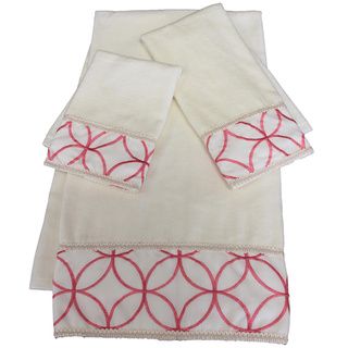 Sherry Kline Romance Embellished 3 piece Towel Set Sherry Kline Bath Towels