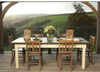 large painted slate top farmhouse table by slate top tables